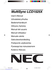 NEC MultiSync LCD1525X User Manual