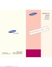 Samsung SPH-A250 User Manual