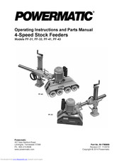 Powermatic PF Series Operating Instructions And Parts Manual