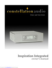 Constellation audio Inspiration INTEGRATED 1.0 Owner's Manual