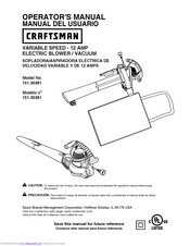 Craftsman 151.30381 Operator's Manual