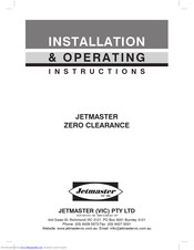 Jetmaster UNIVERSAL 700 SH Installation & Operating Instructions Manual