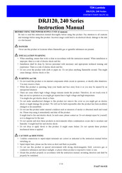 TDK-Lambda DRJ240/E Instruction Manual