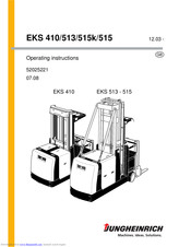 Jungheinrich EKS 410 Operating Instructions Manual