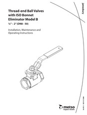 metso jamesbury B Installation Maintenance And Operating Instructions