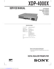 Sony XDP-4000X Operating Instructions  (primary manual) Service Manual