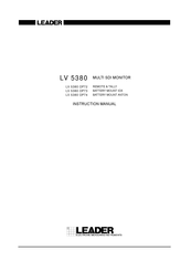 Leader LV 5380 OP73 Instruction Manual