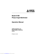 Arbiter Systems 918B Operation Manual