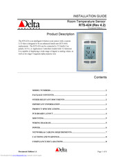 Delta Controls RTS-424 Installation Manual