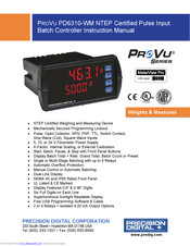 PRECISION DIGITAL PD6310-WM Instruction Manual
