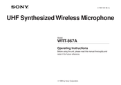Sony WRT-867A Operating Instructions Manual