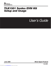Texas Instruments TLK1501 User Manual