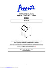 Avanti IMC88U3S Instruction Manual