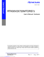 Renesas RTK00V2X720MTORS7J User Manual