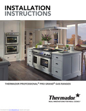 Thermador PROFESSIONAL PRO GRAND Installation Instructions Manual
