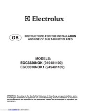 Electrolux EGC3320NOK Instructions For The Installation And Use