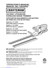 Craftsman 151.74935 Operator's Manual