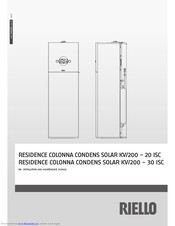 Riello RESIDENCE COLONNA CONDENS SOLAR KV/200 - 30 ISC Installation And Maintenance Manual