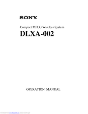 Sony DLXA-002 Operation Manual