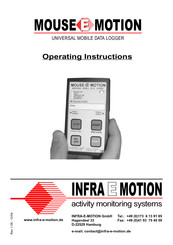 INFRA-E-MOTION MOUSE E MOTION Operating Instructions Manual
