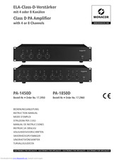 Monacor PA-1850D Instruction Manual