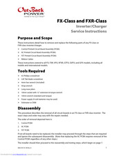 Outback FX-Class Service Instructions Manual