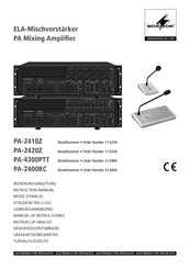 Monacor PA-2420Z Instruction Manual