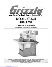Grizzly G0524 Owner's Manual