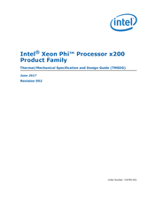 Intel Xeon Phi Processor x200 Thermal/Mechanical Specification And Design Manual