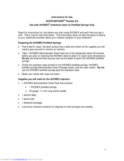 AVONEX AVOSTARTGRIP Instructions For Use Manual