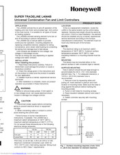 Honeywell SUPER TRADELINE L4064B Installation Manual