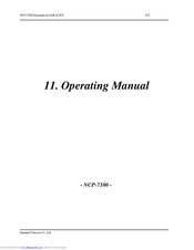 Standard Telecom NCP-7100 Operating Manual