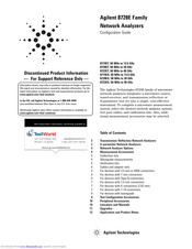 Agilent Technologies 8720E Series Configuration Manual