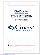 Gtran Wireless DotSurfer User Manual