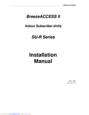 BreezeCOM BreezeACCESS II SU-R-8D1V Installation Manual