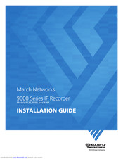 March Networks 9000 Series Installation Manual