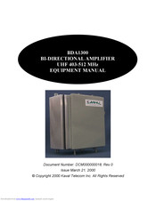 Kaval BDA1300 Equipment Manual