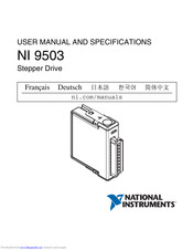 National Instruments NI 9503 User Manual And Specifications