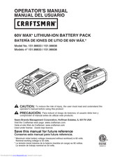 Craftsman 151.98838 Operator's Manual