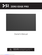SL ZERO EDGE PRO Owner's Manual