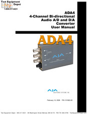 AJA Video Systems Inc ADA4 User Manual