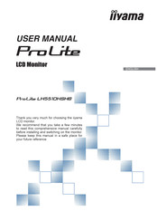 Iiyama ProLite LH5510HSHB User Manual