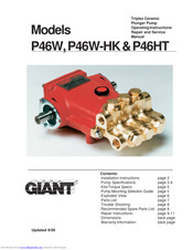 Giant P46W Operating Instructions/ Repair And Service Manual