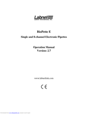 Labnet BioPette E BE1000-1 series Operation Manual