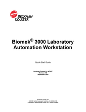 Beckman Coulter Biomek 3000 Quick Start Manual