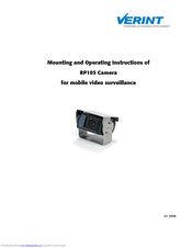 Verint RP105 Mounting And Operating Instructions