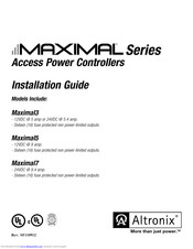 Altronix Maximal3 Installation Manual