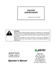 jacto FALCON HORTI Operator's Manual