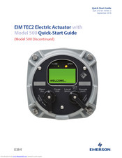 Emerson EIM TEC2 500 Quick Start Manual