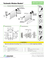Draper Techmatic Window Shade Installation & Operation Instructions